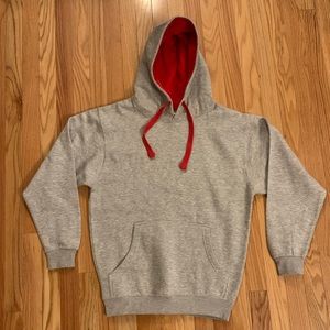 Light gray with red interior sweat shirt.Brand new